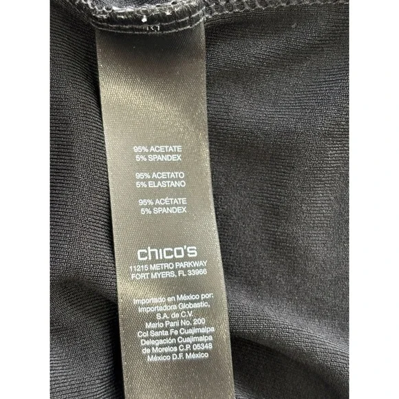 Chico's Travelers Women's Black High Neck Tank Top Stretch Size 2 L Minimalist - Picture 6 of 8